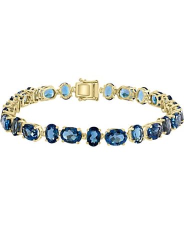 LALI Jewels London Blue Topaz Tennis Bracelet (29-1/3 ct. t.w.) in 14k Gold - Macy's