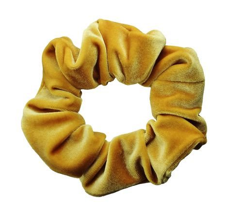 velvet yellow scrunchie
