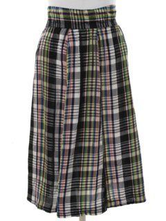 Plaid 1960s era long skirt