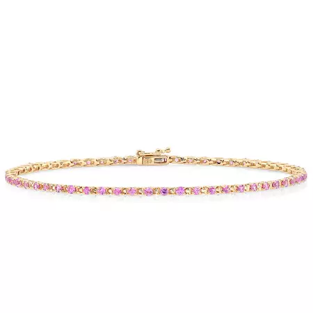 Delicate Pink Sapphire Tennis Bracelet – Milestones by Ashleigh Bergman