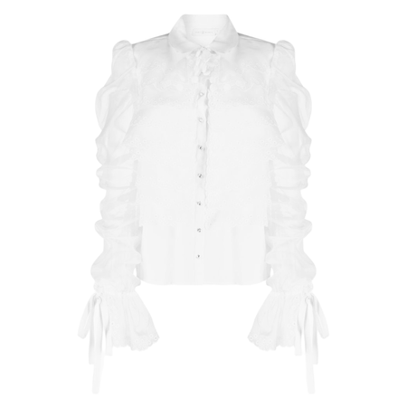 Tory Burch Tiered Ruched Blouse