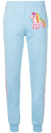 Moschino Blue Multicolor My Little Pony Skinny Joggers Pants