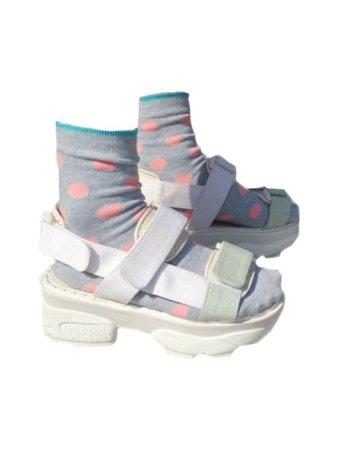 cotton candy socks n sandals