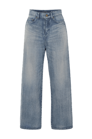 SAINT LAURENT High-rise straight-leg jeans