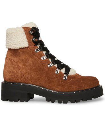 Steve Madden Women's Receptive Lace-Up Hiker Booties & Reviews - Boots - Shoes - Macy's