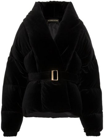 Black Alexandre Vauthier cropped belted puffer jacket 184JA7020383 - Farfetch