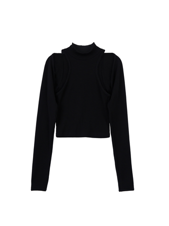 RYUYOUNG Cut-out knitted sleeves