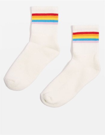 rainbow ankle socks