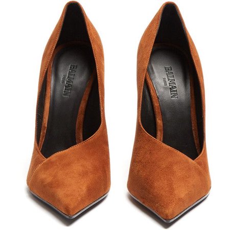 brown balmain shoes