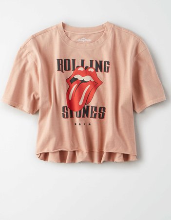AE Hi-Low Rolling Stones Graphic T-Shirt