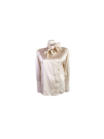 1980s silk vintage blouse shirt