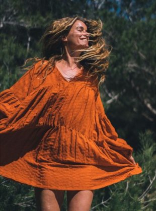 SYMI OCHRE EARTH DRESS - Sold out by A Perfect Nomad / Dresses | Young British Designers