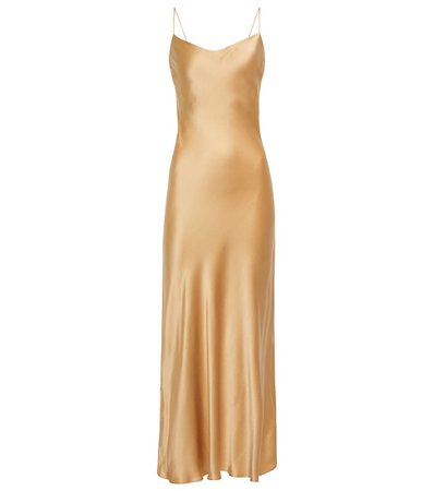Asceno Lyon silk slip dress