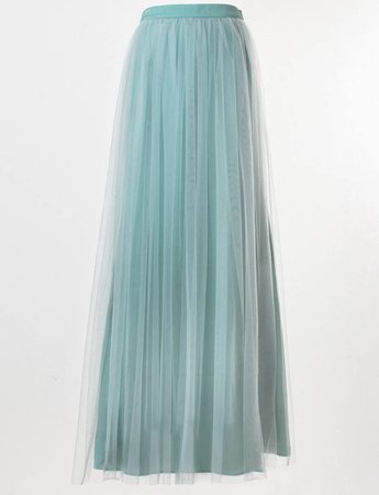 chiffon turquoise blue skirt