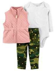 Baby Girl 3-Piece Little Vest Set | Carters.com