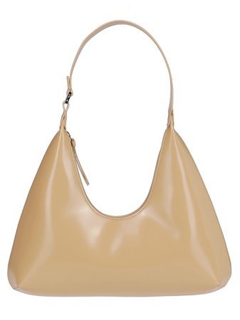 Cream Leather Amber Shoulder Bag