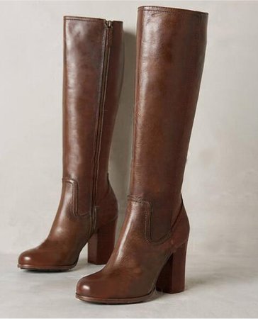 leather brown boots