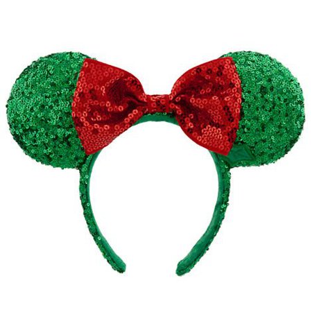 Holiday Minnie Mouse Ear Headband with Bow