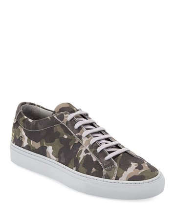 Common Projects Achilles Camo Suede Low-Top Sneakers