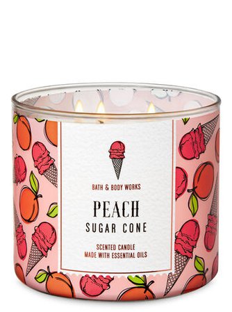 Peach Sugar Cone 3-Wick Candle | Bath & Body Works
