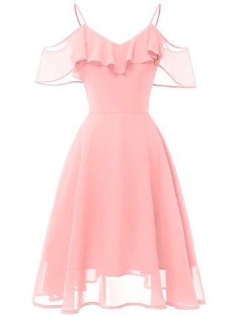 Light Pink Off Shoulder Dress