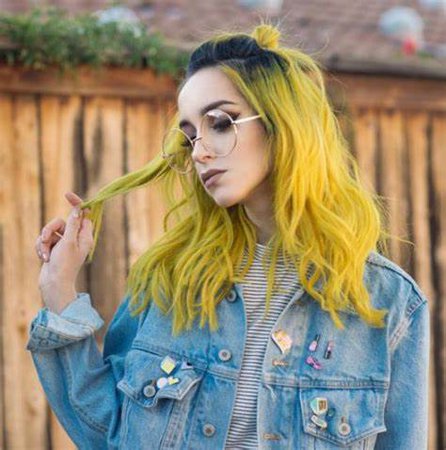 Black & Yellow Ombre Hair