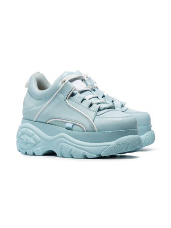 Buffalo blue Classic leather platform sneakers $126 - Buy SS19 Online - Fast Global Delivery, Price