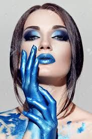 girl with blue makeup - Google Search