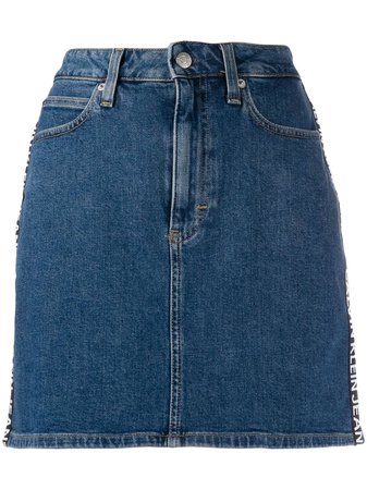 Calvin Klein Jeans Logo Denim Skirt - Farfetch