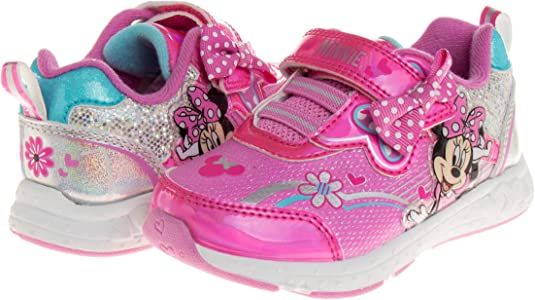 Amazon.com: Disney Girls' Minnie Mouse Shoes - Kids Minnie Mouse Tennis Slip-On Laceless Light-Up Characters Princess Sneakers - Fuchsia (Size 10 Toddler) : Clothing, Shoes & Jewelry