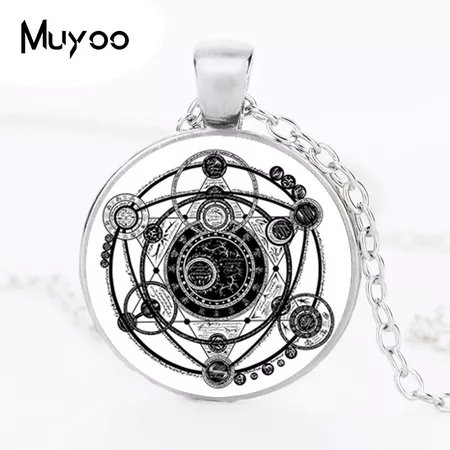 2017 Sigil Magic Witchcraft Pendant Choker Statement Silver Necklace For Women Dress Accessories Glass Cabochon Jewelry 001 HZ1-in Pendant Necklaces from Jewelry & Accessories on Aliexpress.com | Alibaba Group
