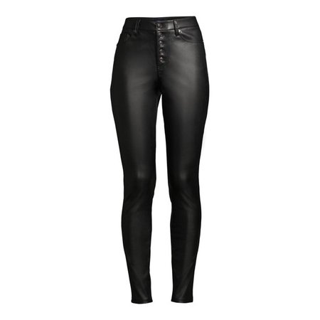 Scoop - Scoop Women’s Hi-Rise Faux Leather Jeans - Walmart.com - Walmart.com