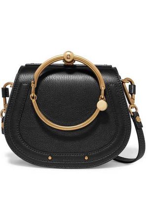 Chloé Nile Bracelet Small Textured Leather & Suede Shoulder Bag