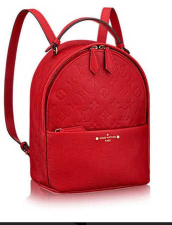 LV red backpack