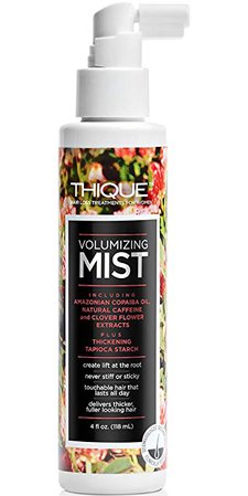 Amazon.com : THIQUE Volumizing Mist Hair Loss Treatment for Women (4 Fl. Oz.) Paraben-Free Spray to Stimulate Hair Growth and Maximize Volume : Beauty