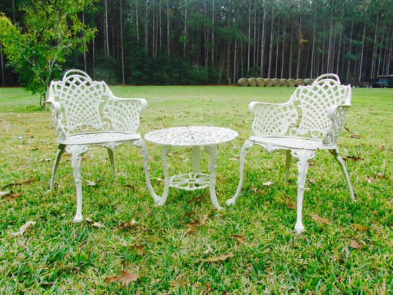 Garden furniturePatio settablemetal chair aluminum chair | Etsy