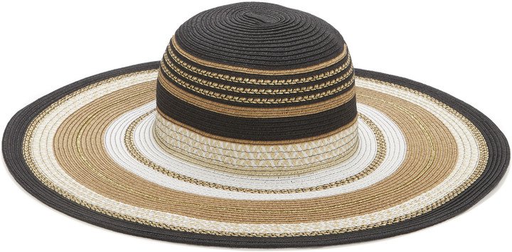 Striped Wide-Brim Hat