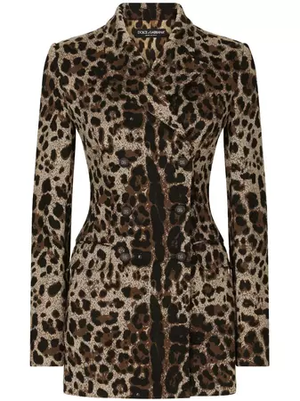 Dolce & Gabbana leopard-print double-breasted Blazer - Farfetch