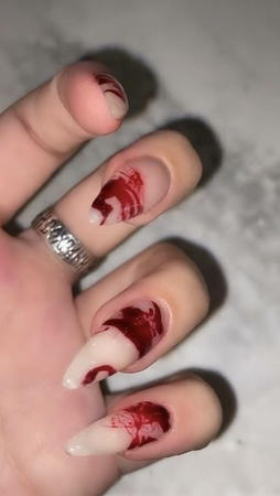 red blood nails