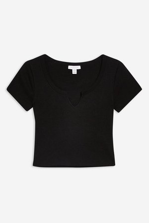 PETITE Notch T-Shirt | Topshop