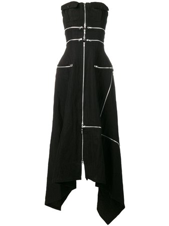 Yohji Yamamoto Strapless zip-detail Dress - Farfetch
