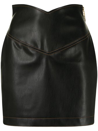 Gcds faux-leather V skirt - FARFETCH