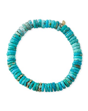 Sydney Evan 14k Arizona Turquoise & Diamond Bracelet