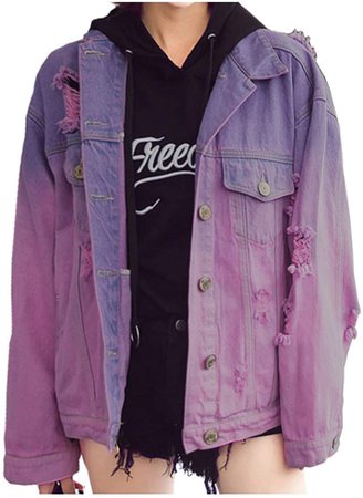 Purple Ombre Jean Jacket