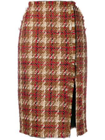 Versace Tweed Pencil Skirt