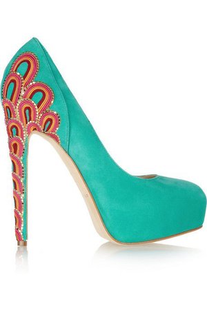 turquoise and coral heels - Google Search