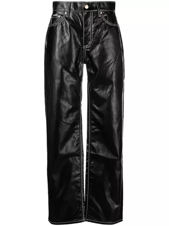 Eytys high-waist faux-leather Trousers - Farfetch