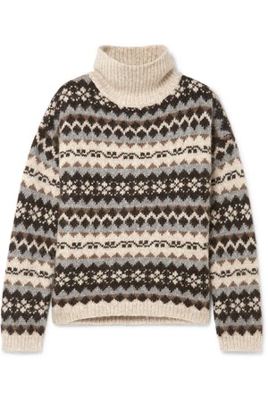 Nili Lotan | Catalina Fair Isle alpaca-blend turtleneck sweater | NET-A-PORTER.COM