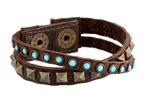 Leatherock B337 leather cuff bracelet