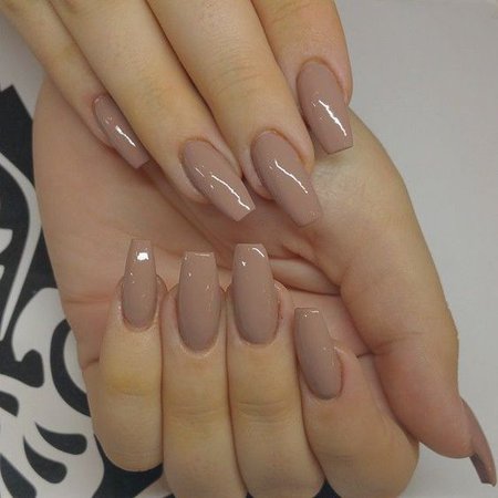 Nude Coffin Nails